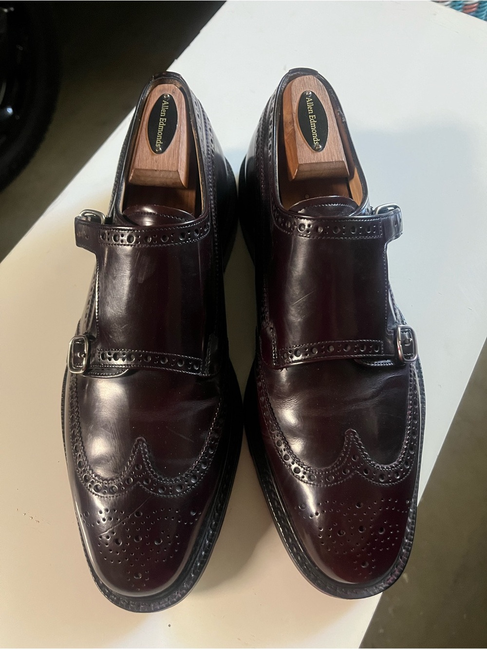 Church's Burgundy Double Monk Wingtip Dress Shoes